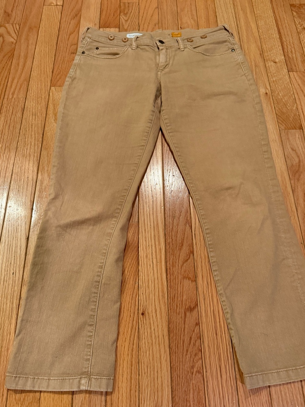 Pilcro Camel Low Rise Straight-Leg Khaki Jeans size 28